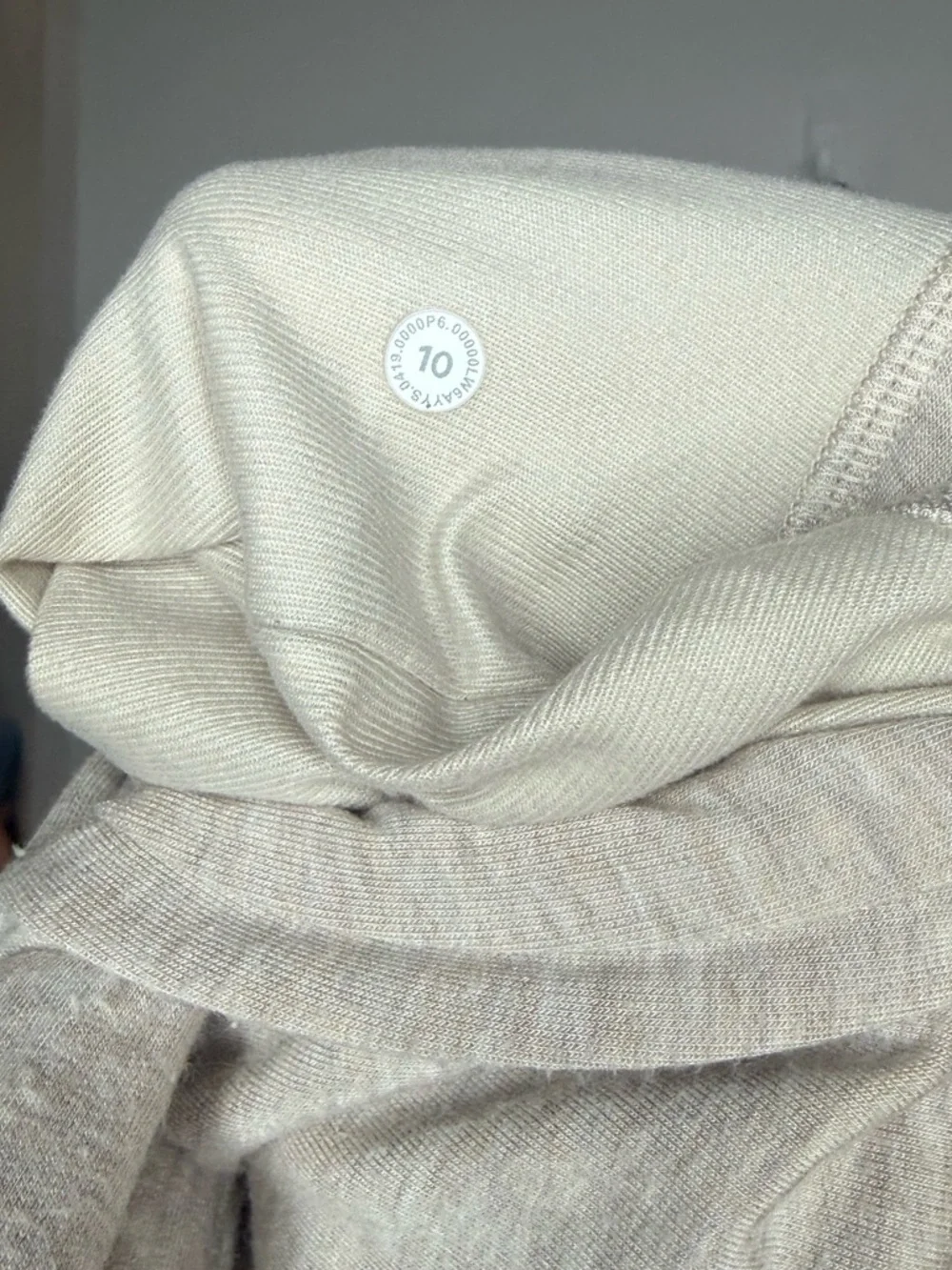 Lululemon Seek Stillness Mid Rise Crop Heathered Cashew